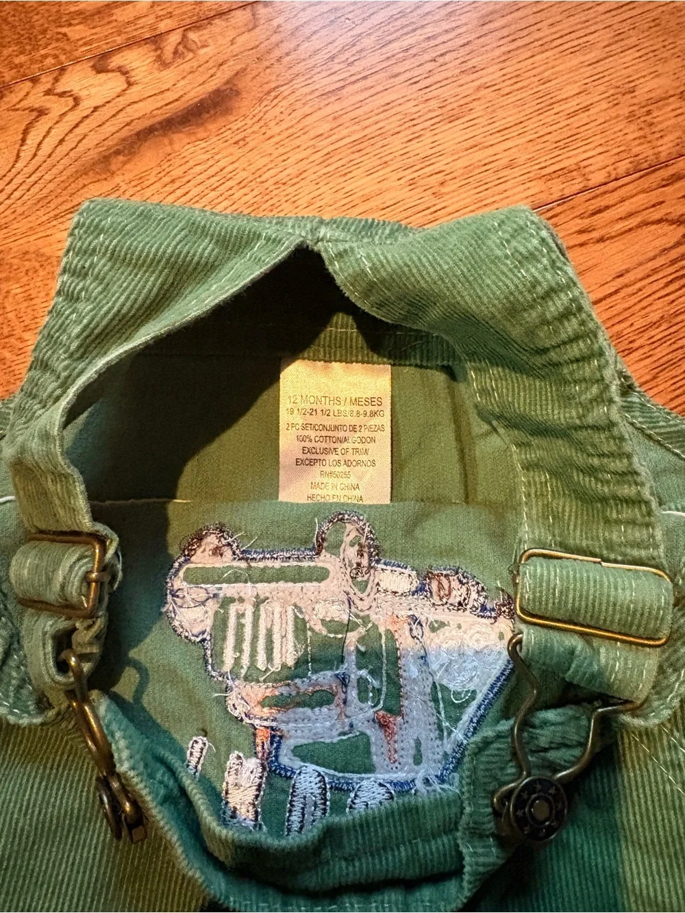 Vintage Green Corduroy Truck Overalls